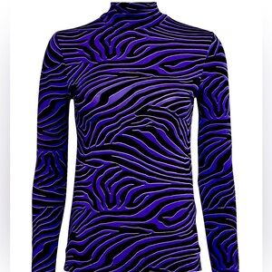 SAMSØE SAMSØE Elsi Zebra Stripe Turtleneck Top